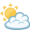 Sun Behind Cloud emoji on Facebook